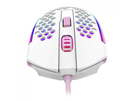 Mouse Gamer Redragon Reaping Elite, RGB, 6 Botões Programáveis, 32000 DPI, White/Pink, M987WP-P