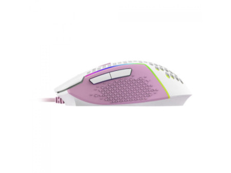 Mouse Gamer Redragon Reaping Elite, RGB, 6 Botões Programáveis, 32000 DPI, White/Pink, M987WP-P