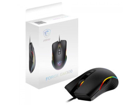 Mouse Gamer MSI Forge GM300, RGB, 7200 DPI, 7 Botões, Preto