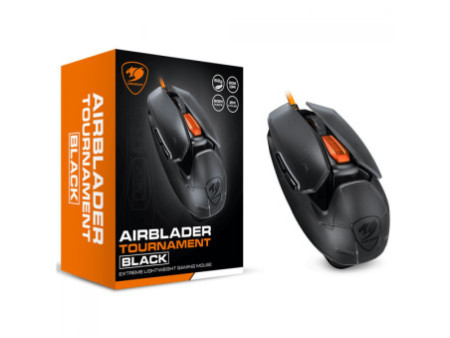 Mouse Gamer Cougar AirBlander Tournament Black, USB, 20000 DPI, Sensor PAW 3399, 6 Botões, Preto, 3M487WONB.0001