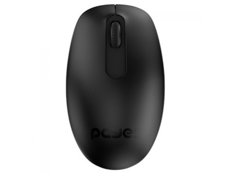 Mouse PCYes Soft Silent Click, Wireless, 1200 DPI, 3 Botões, Preto, MSSC12W