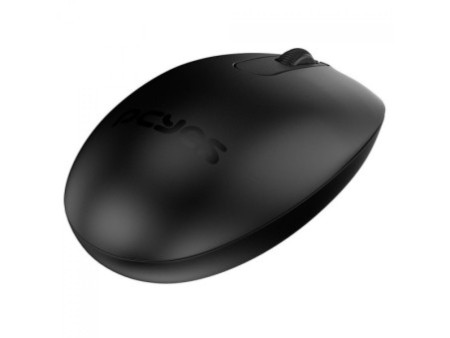 Mouse PCYes Soft Silent Click, Wireless, 1200 DPI, 3 Botões, Preto, MSSC12W
