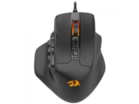 Mouse Gamer Redragon Aatrox, RGB Chroma, 12400 DPI, 15 Botões Programáveis, MMO, Sensor PAW 3327, Preto, M811-RGB