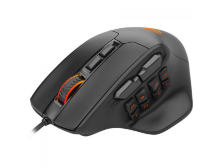 Mouse Gamer Redragon Aatrox, RGB Chroma, 12400 DPI, 15 Botões Programáveis, MMO, Sensor PAW 3327, Preto, M811-RGB
