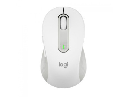 Mouse Logitech Signature M650, Sem Fio/Bluetooth, 2000 DPI, 5 Botões, SilentTouch, Branco, 910-006252