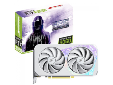 Placa de Vídeo SuperFrame NVIDIA GeForce RTX 3060 EPIC Especial Edition, White, 12GB, GDDR6, DLSS, Ray Tracing, SF-GC-EPNV306012
