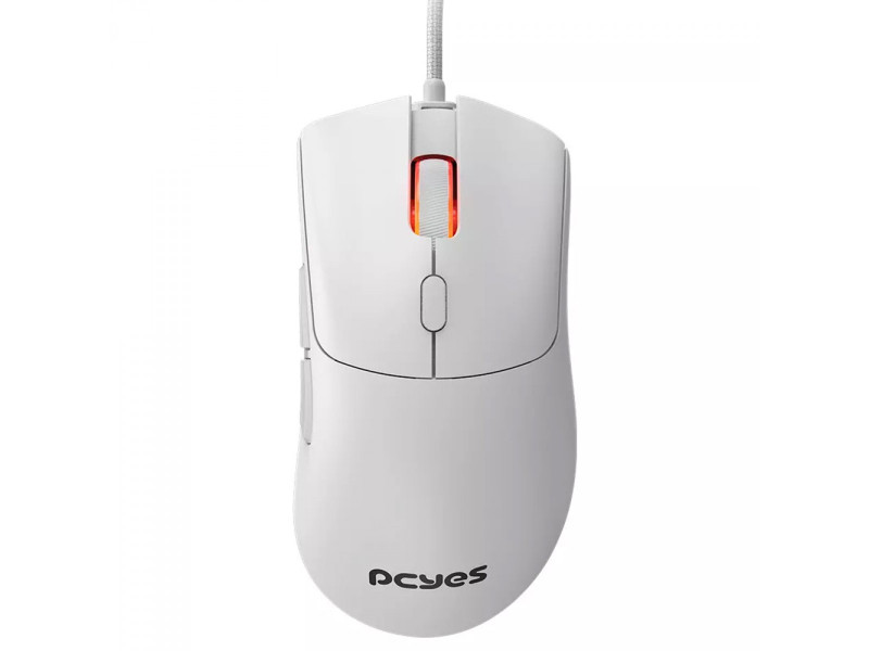 Mouse Gamer PCYes Hydrus White Ghost, 12400 DPI, PWM 3327, 6 Botões, Branco, PMGHWG