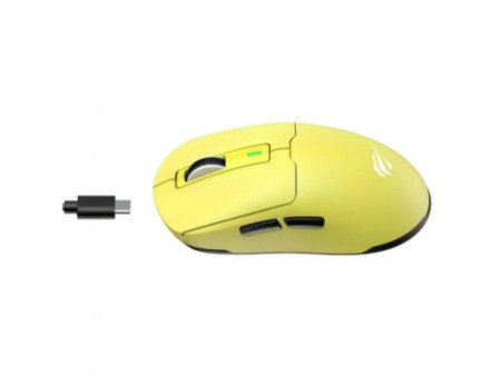 Mouse Gamer Havit MS969SE, Wireless/Bluetooth, 8000DPI, 6 Botões, PAW3104, Amarelo