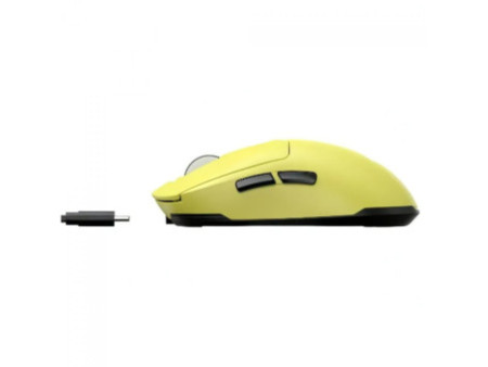 Mouse Gamer Havit MS969SE, Wireless/Bluetooth, 8000DPI, 6 Botões, PAW3104, Amarelo