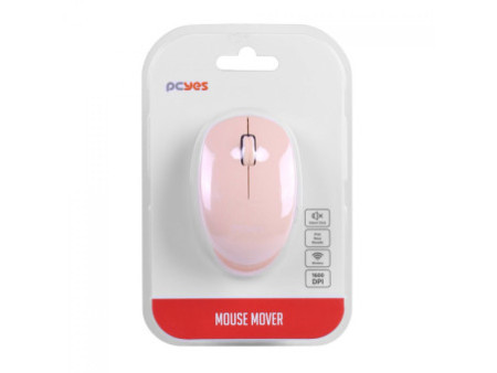 Mouse PCYes Mover Pink, Wireless, 1600 DPI, 3 Botões, Pink, PMMWSCPK