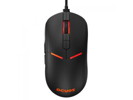 Mouse Gamer PCYes Argus, RGB, 12400 DPI, PWM 3327, 8 Botões, Preto, PMGABV