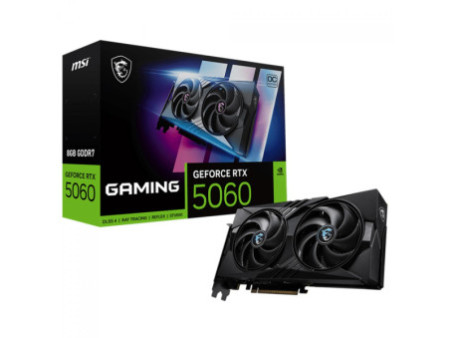 Placa de Vídeo MSI NVIDIA GeForce RTX 5060 Gaming OC, 8GB, GDDR7, DLSS, Ray Tracing, 912-V537-023