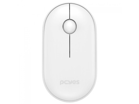 Mouse PCYes College, Wireless/Bluetooth, 1600 DPI, 3 Botões, Branco, PMCWMDSCW