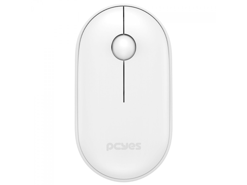 Mouse PCYes College, Wireless/Bluetooth, 1600 DPI, 3 Botões, Branco, PMCWMDSCW