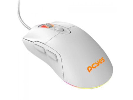 Mouse Gamer PCYes Malus White Ghost, RGB, 12400 DPI, PWM 3327, 6 Botões, Branco, PMGMWG