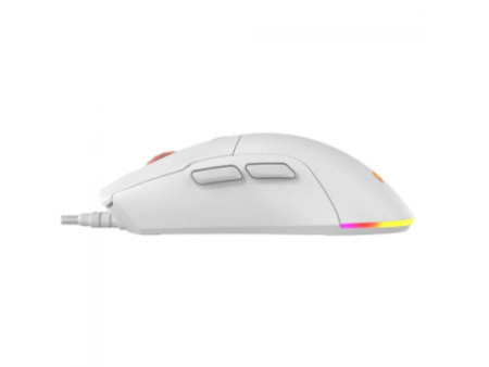 Mouse Gamer PCYes Malus White Ghost, RGB, 12400 DPI, PWM 3327, 6 Botões, Branco, PMGMWG