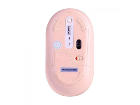 Mouse PCYes College, Wireless/Bluetooth, 1600 DPI, 3 Botões, Rosa, PMCWMDSCP