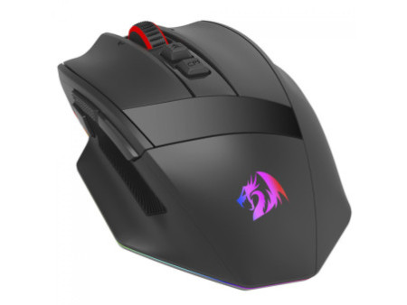 Mouse Gamer Redragon Rind Pro, RGB, Wireless/Bluetooth, 26000 DPI, 10 Botões, Sensor PAW3395, Preto, M813RGB-PRO
