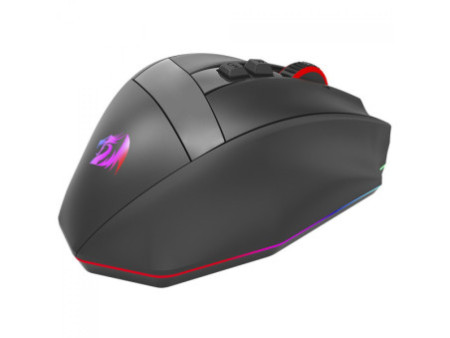 Mouse Gamer Redragon Rind Pro, RGB, Wireless/Bluetooth, 26000 DPI, 10 Botões, Sensor PAW3395, Preto, M813RGB-PRO