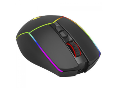 Mouse Gamer Redragon Axe Pro, RGB, Wireless/Bluetooth, 8000 DPI, 8 Botões, Sensor PAW3104, Preto, M814RGB-PRO