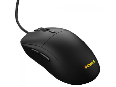 Mouse Gamer PCYes Basaran Black Vulcan, RGB, 12400 DPI, PWM 3327, 6 Botões, Preto, PMGBRBV