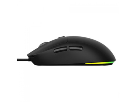 Mouse Gamer PCYes Basaran Black Vulcan, RGB, 12400 DPI, PWM 3327, 6 Botões, Preto, PMGBRBV