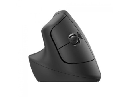 Mouse Logitech Lift Left, Vertical, Sem Fio/Bluetooth, 4000 DPI, 6 Botões, Grafite, 910-006467
