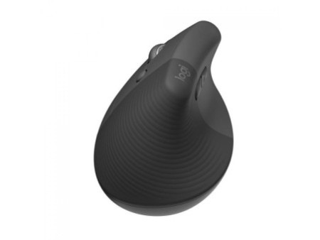 Mouse Logitech Lift Left, Vertical, Sem Fio/Bluetooth, 4000 DPI, 6 Botões, Grafite, 910-006467