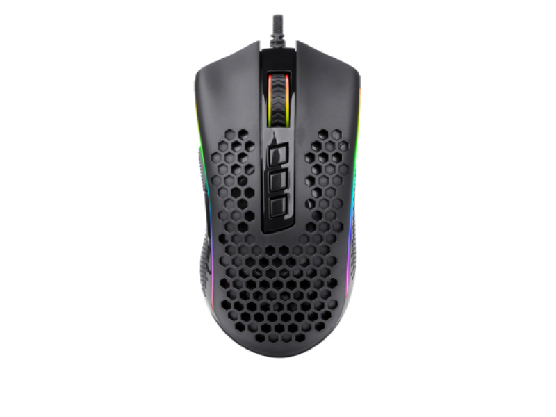 Mouse Gamer Redragon Storm, 12400DPI, 7 Botões Programáveis, RGB, Black, M808-RGB