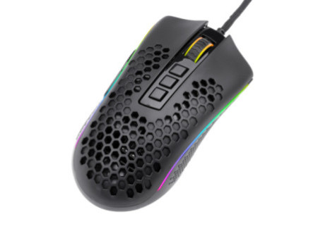 Mouse Gamer Redragon Storm, 12400DPI, 7 Botões Programáveis, RGB, Black, M808-RGB