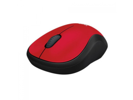 Mouse Logitech M185 Sem fio, 1000 DPI, Wireless, Preto/Vermelho, 910-003635