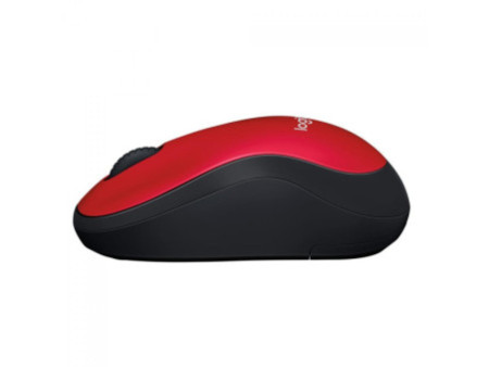 Mouse Logitech M185 Sem fio, 1000 DPI, Wireless, Preto/Vermelho, 910-003635