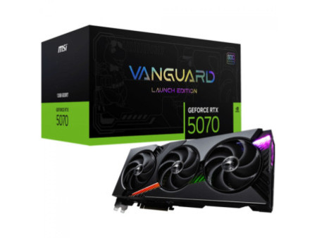 Placa de Vídeo MSI NVIDIA GeForce RTX 5070 Vanguard SOC Launch Edition, 12GB, GDDR7, DLSS, Ray Tracing, G5070-12VGSL