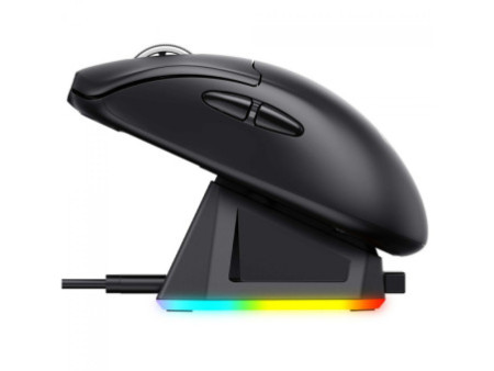 Mouse Gamer Havit MS979WB, Wireless/Bluetooth, 26000 DPI, 6 Botões, PMW3395, Com Dock de Carregamento RGB, Preto
