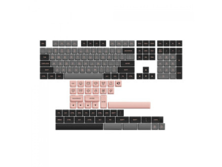 Keycaps Akko Black & Pink, ASA-Low, PBT, ANSI, 155 Teclas