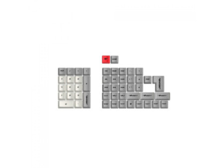 Keycaps Havit Gamenote, PBT, 137 Teclas, Branco, Cinza e Vermelho, KC001 PBT