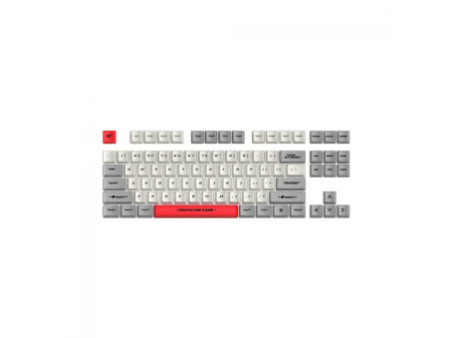 Keycaps Havit Gamenote, PBT, 137 Teclas, Branco, Cinza e Vermelho, KC001 PBT