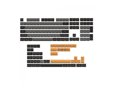 Keycaps Akko Black & Bronze, ASA, PBT, ANSI, 158 Teclas