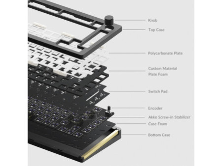 Base de Teclado Monsgeek M1, Aluminio, Hot-Swappable, RGB, Purple
