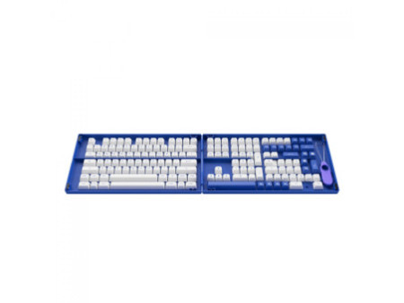 Keycaps Akko Blue On White, ASA, PBT, ANSI, 197 Teclas