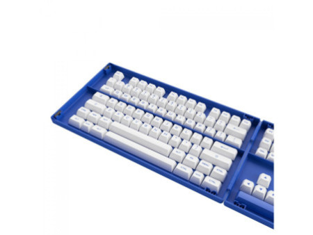Keycaps Akko Blue On White, ASA, PBT, ANSI, 197 Teclas