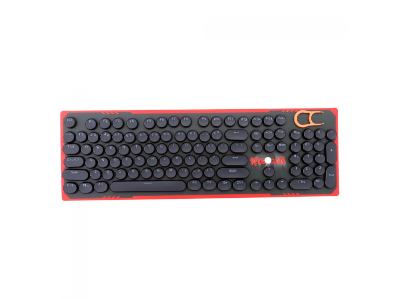 Keycaps Redragon A106, ABS, ANSI, Double Shot, Black, 104 Teclas