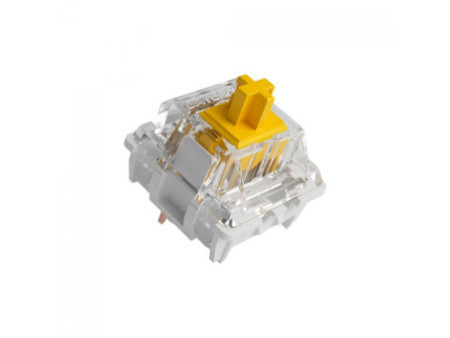 Switch Para Teclado Mecânico Akko Gateron, Linear, Kit Com 45 Unidades, Yellow (Lubed)