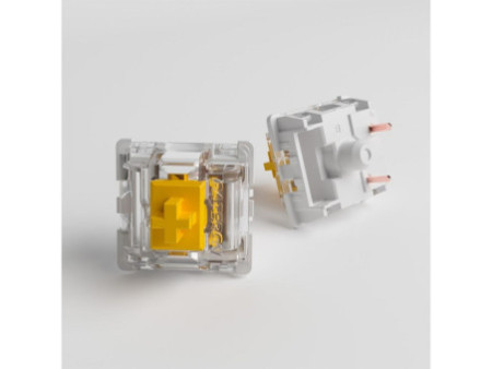 Switch Para Teclado Mecânico Akko Gateron, Linear, Kit Com 45 Unidades, Yellow (Lubed)