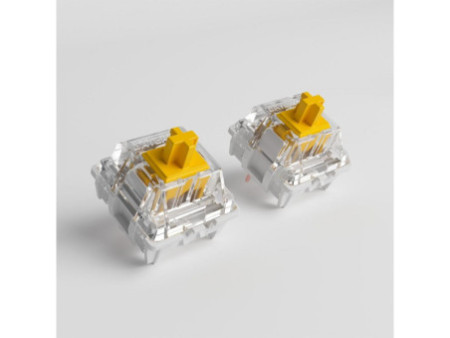 Switch Para Teclado Mecânico Akko Gateron, Linear, Kit Com 45 Unidades, Yellow (Lubed)