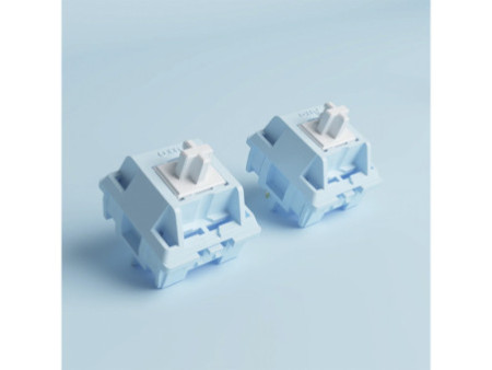 Switch Para Teclado Mecânico Akko CS Snow Blue Gray, Linear, Kit Com 45 Unidades, Blue