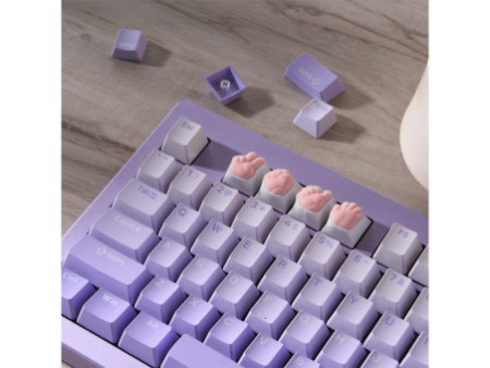 Keycaps Akko Pedra, Papel, Tesoura e Joinha Artesão, com 4 teclas, (Rock, Paper, Scissors and Praise Artisan)