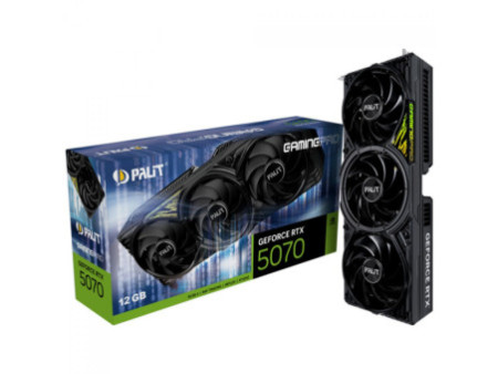 Placa de Vídeo Palit NVIDIA GeForce RTX 5070 GamingPro, 12GB, GDDR7, DLSS, Ray Tracing, NE75070019K9-GB2050A
