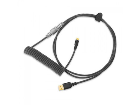 Cabo Para Teclado Redragon A115, Enrolado, USB-C, 1.6m, Preto, A115 BLACK