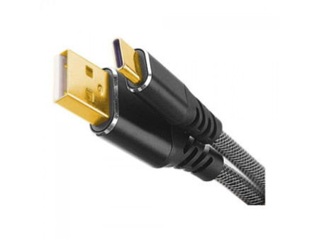 Cabo Para Teclado Redragon A115, Enrolado, USB-C, 1.6m, Preto, A115 BLACK